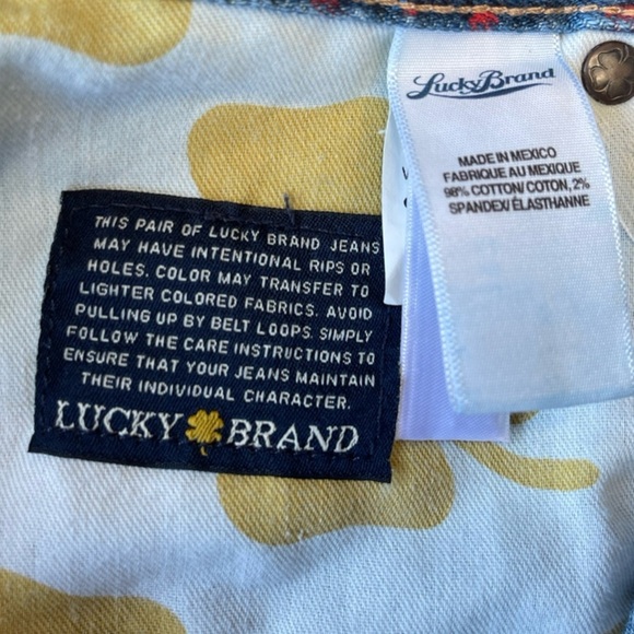 Lucky Brand Riley Shorts Wild Flower Paisley Denim Cutoffs - Size 8 / 29 - Picture 10 of 13